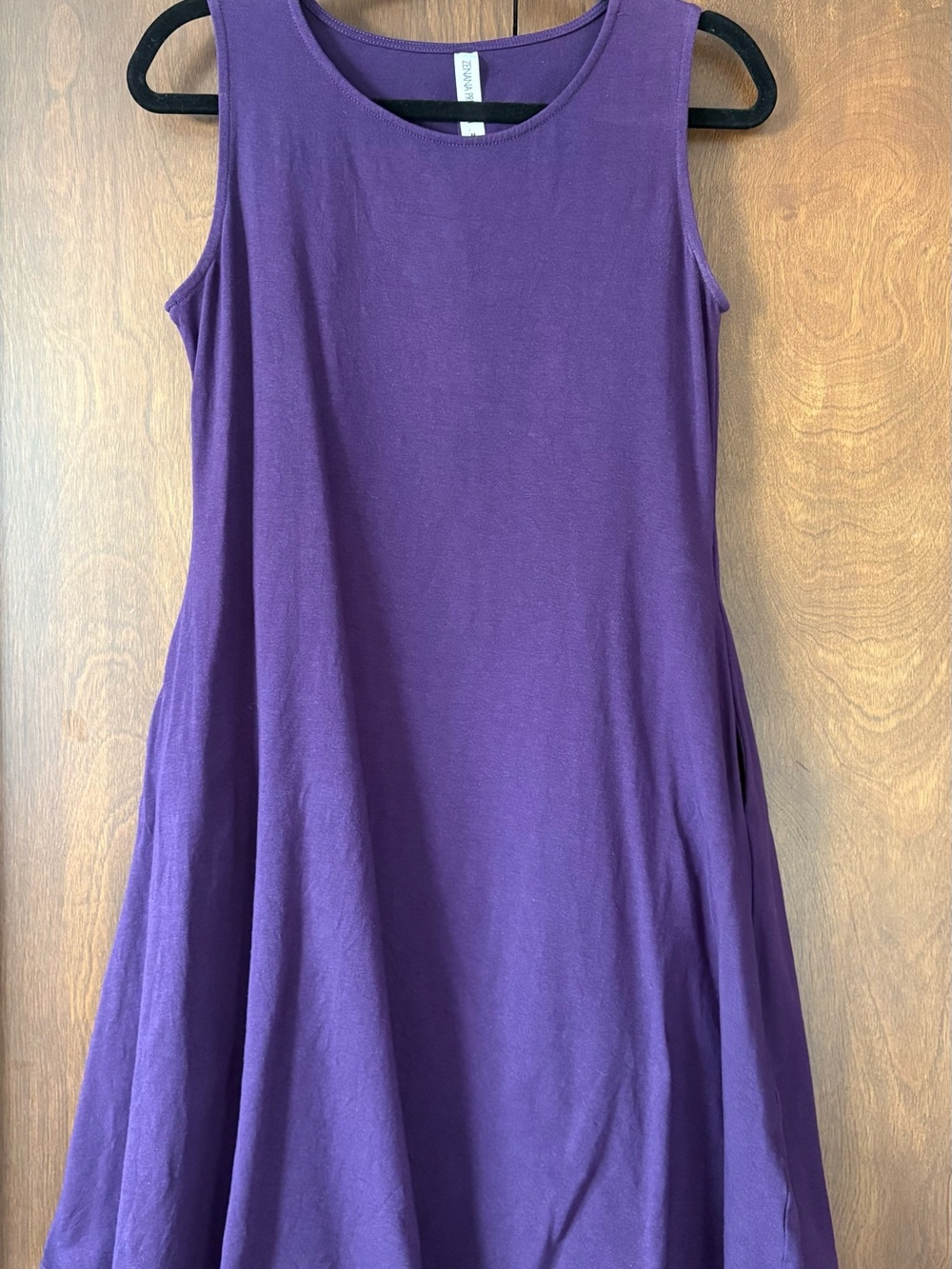 Sleeveless Flowy Purple A-Line Dress